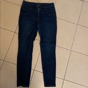 High waisted skinny jeans